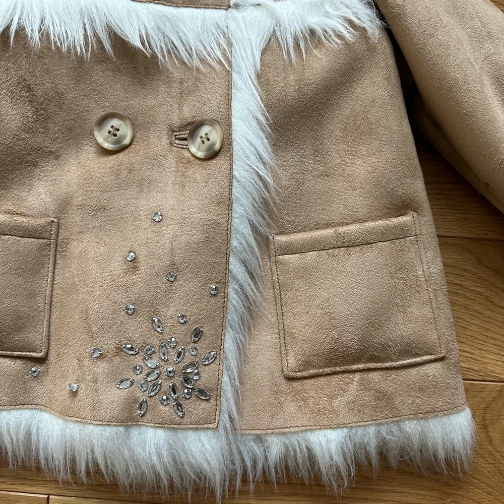 NWT Charabia France faux sherling coat - Picture 7 of 9